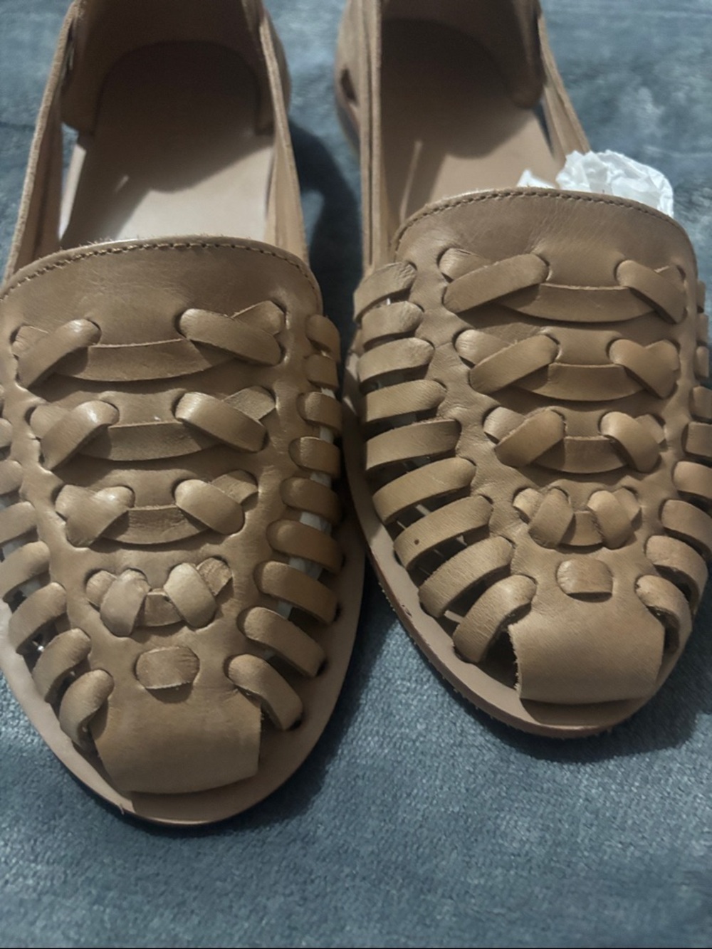 Nisolo Tan Woven Leather Slip-On Sandals - Picture 4 of 7